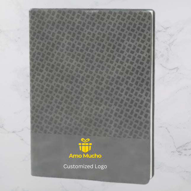 Grey Cube Design PU Cover Diary (MOQ- 25)