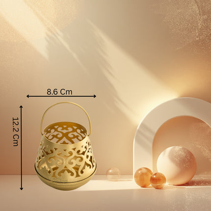 Set of 2 Metal Cut out Lanterns