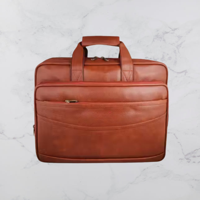 From Pocket PU Laptop Bag