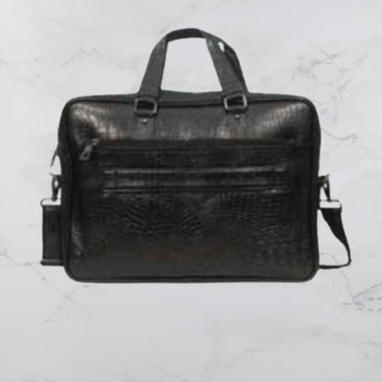 Croco Finish PU Laptop Bag