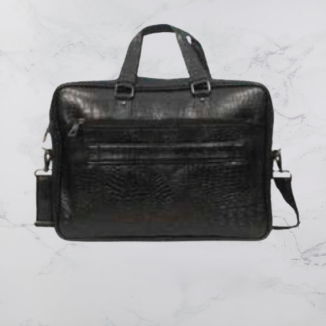 Croco Finish PU Laptop Bag