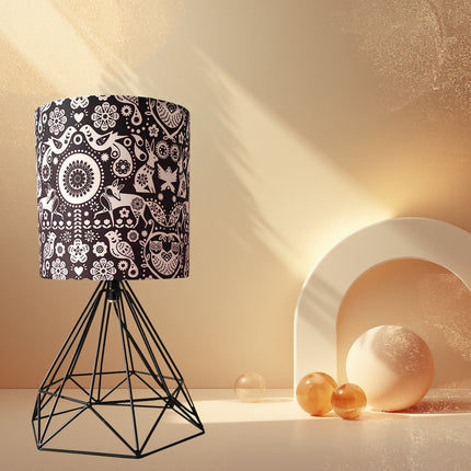 Black and White Design Metal Table Lamp