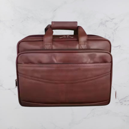 From Pocket PU Laptop Bag