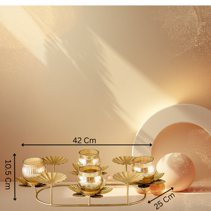 Glass and Metal Multi Votive Candle Holder
