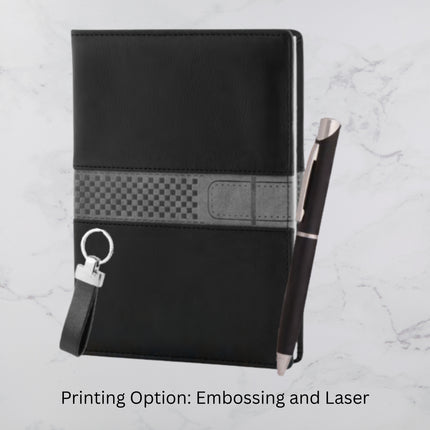 Black Center Design Diary Keychain & Ball Pen Set (MOQ - 25)