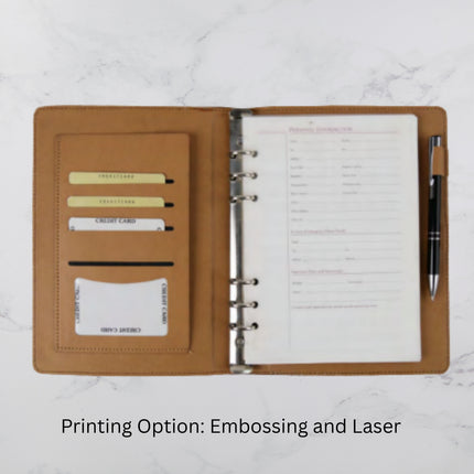 Stylish Tan PU Organizer with Patterned Metal Clasp (MOQ - 25)