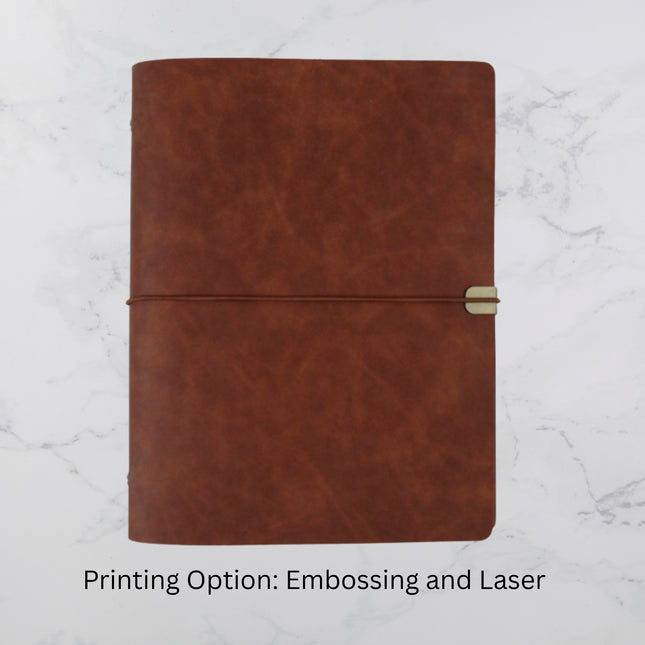 Vintage Tan Organizer with Elastic Band Closure (MOQ - 25)