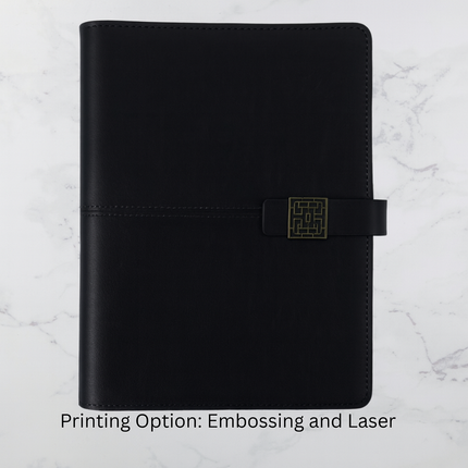 Stylish Tan PU Organizer with Patterned Metal Clasp (MOQ - 25)