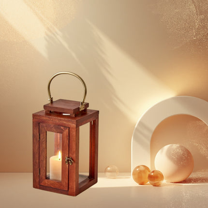 Mango Wood Lantern