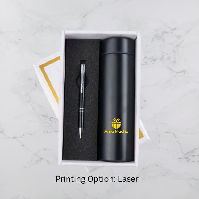 Black Flask and Ball Pen Set (MOQ - 25)