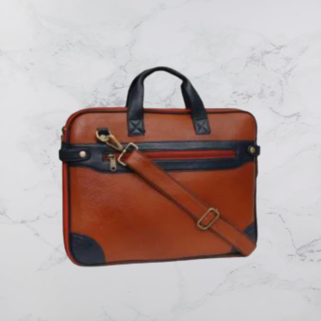 Multicolour Leather Laptop Bag
