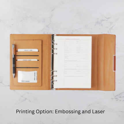 Elegant Tan Organizer with Sleek Metal Strip Closure (MOQ - 25)