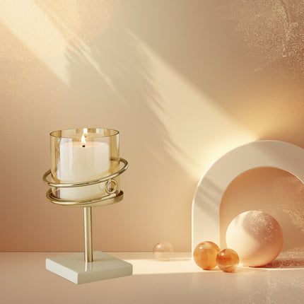 Loop Glass Pillar Candle Holder