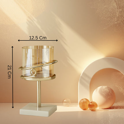 Loop Glass Pillar Candle Holder