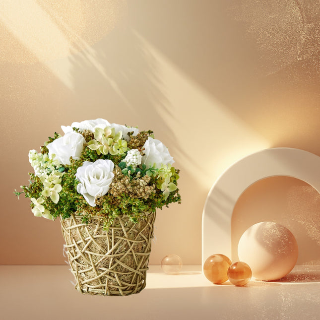Natural Dried Flowers with Basket
