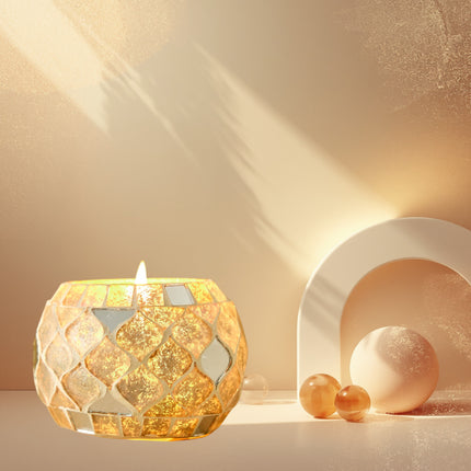 Glass Mosaic Candle Holder