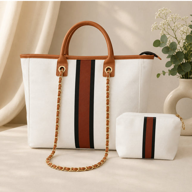 Brown Strap Handbag Combo Gift Set