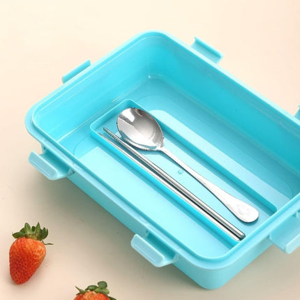 Bento Lunch Box with 3 Compartments For Kids (Blue/Green/Pink)