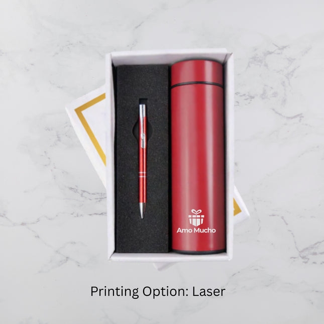 Red Flask and Ball Pen Set (MOQ - 25)