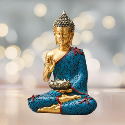 Buddha Figurine With T- Light Holder