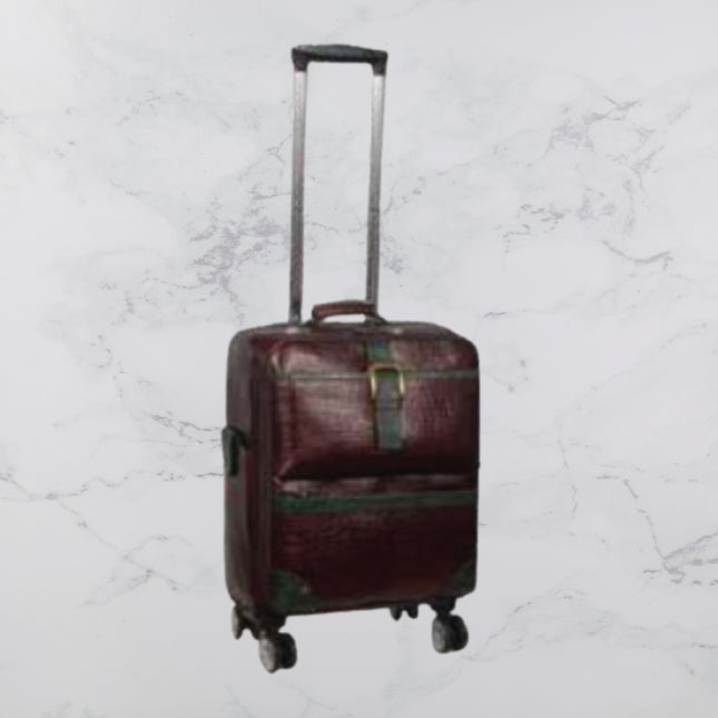 Buckled Leather Trolley Bag