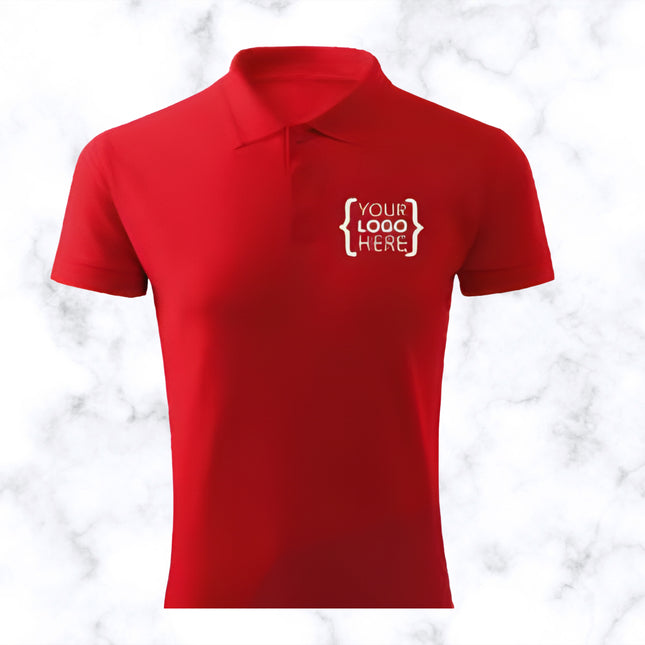 Red Polo Neck T-Shirt