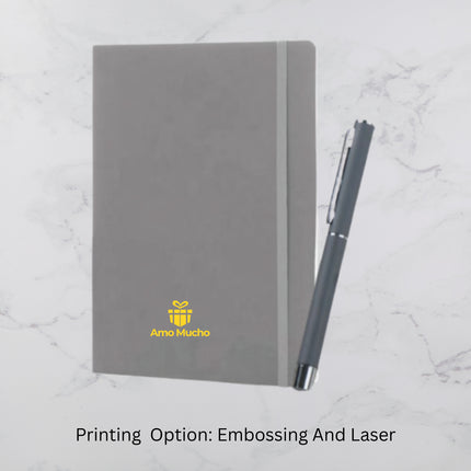 Royal Grey PU Cover Diary & Ball Pen Set (MOQ - 25)
