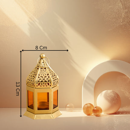 Golden Glass and Metal Lantern