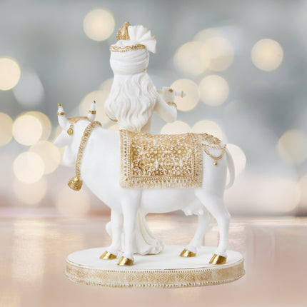 Krishna With Cow Figurine