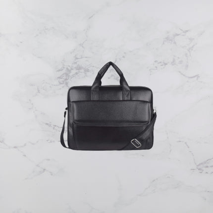 Front Pocket Pure Leather Laptop Bag