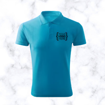 Sky Blue Polo Neck T- Shirt