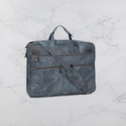 Dual Shade Leatherette Laptop Bag