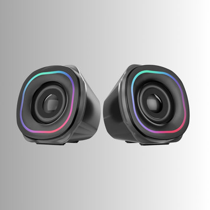 Portronics In Tune 5| 12W Portable Desktop Speaker with Multicolour RGB Lights