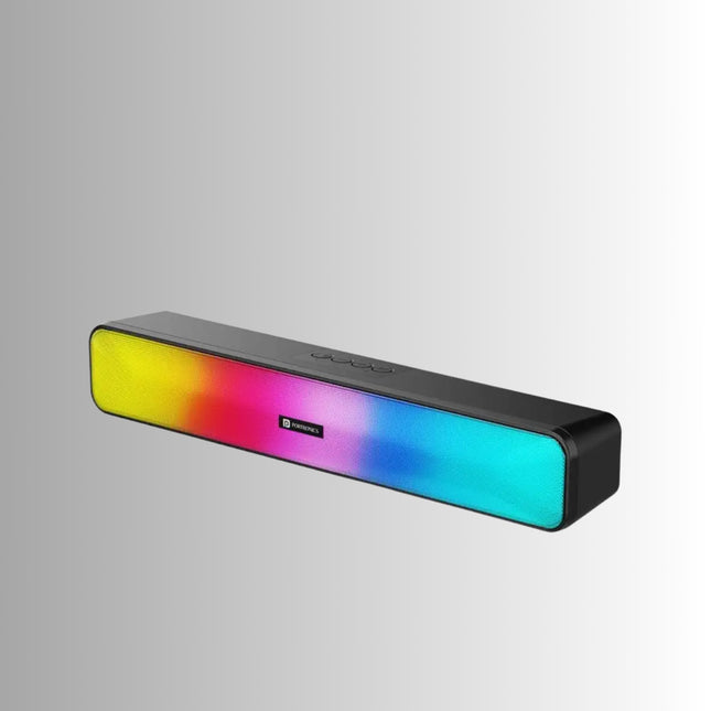 Portronics Radian| 16W Stereo Sound Bar with Multicolour RGB Lights