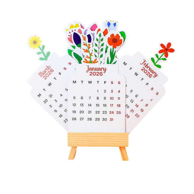 Floral Seasons Pop-up Calendar 2026