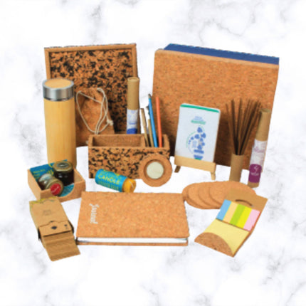 Earth Gift Set With Cork Tray and Cholates in Cork Bag