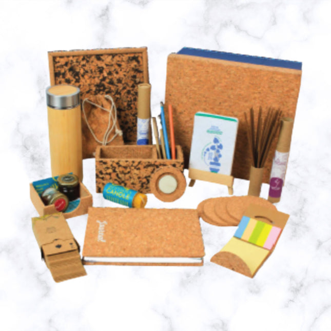 Earth Gift Set With Cork Tray and Cholates in Cork Bag