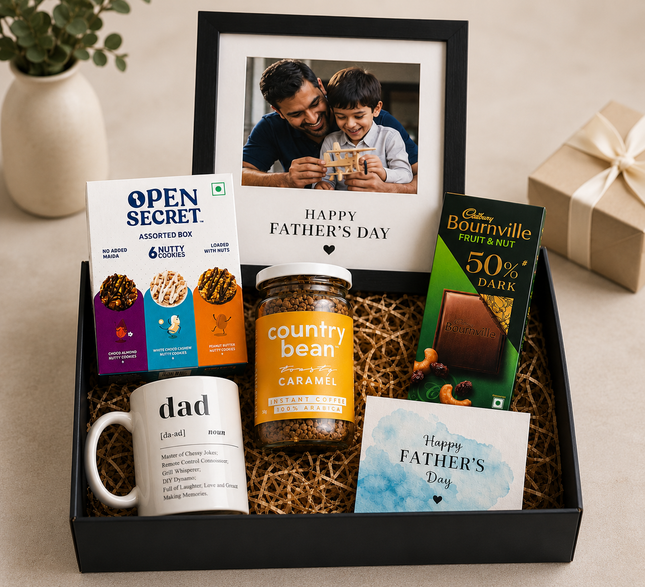 Coffee Lover Dad Gift Hamper | Premium Father’s Day & Rakhi Gift Box for Dad