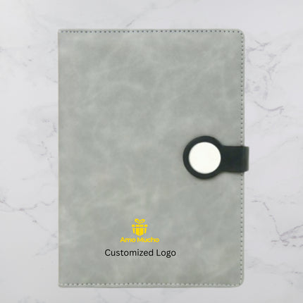 Grey Elegant PU Cover Diary with Flap Cover (MOQ - 25)