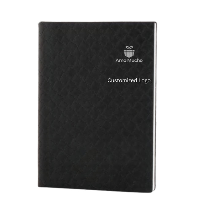 Black Soft Cover Imported PU Leather A5 Dairy (MOQ- 25)