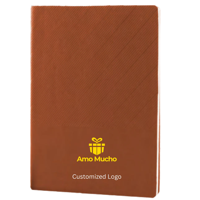 Brown Soft Cover Falling Ribs Design PU Leather Diary (MOQ- 25)