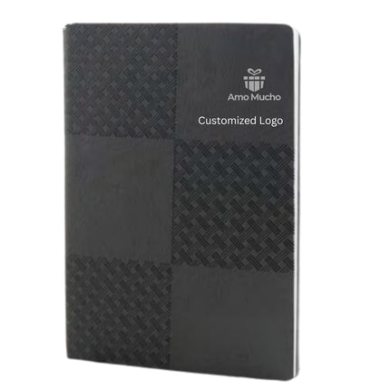 Grey Soft Cover Chess Design PU Leather Diary (MOQ- 25)