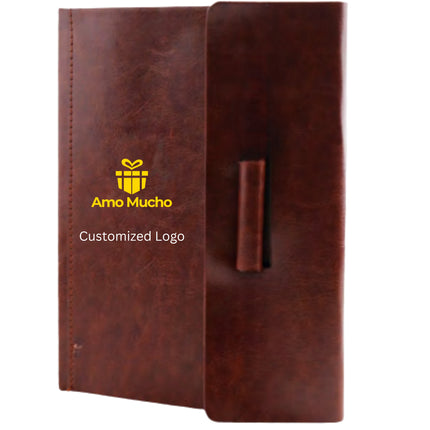 Brown Soft PU Leather Diary with Pen Slot (MOQ- 25)