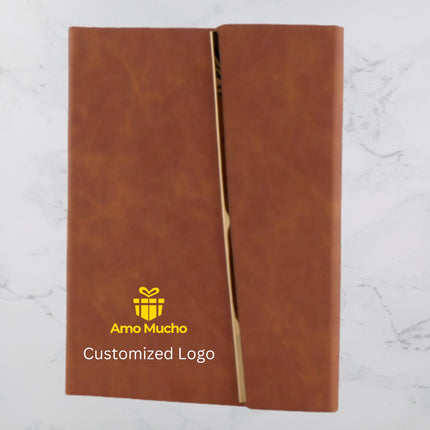 Brown Smooth PU Cover Diary with Elegant Metal Flap Lock (MOQ - 25)