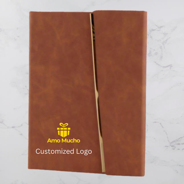 Brown Smooth PU Cover Diary with Elegant Metal Flap Lock (MOQ - 25)
