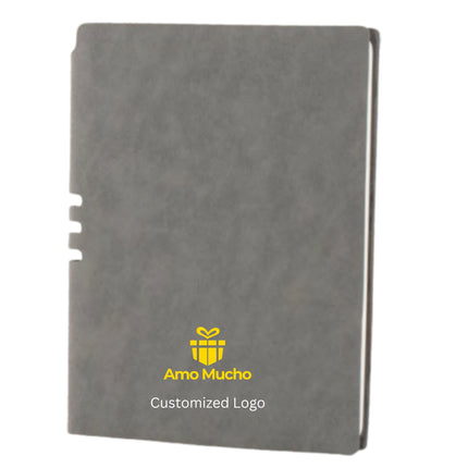 Grey Soft Smooth PU Leather Diary (MOQ- 25)