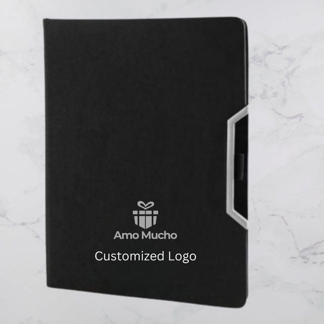 Black PU Cover Diary with Pen Slot (MOQ - 25)