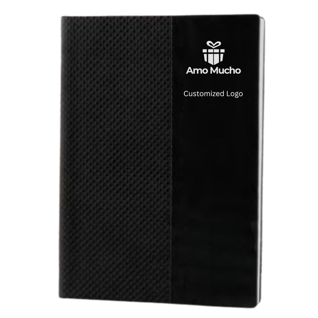 Black Soft Cover Dual Design PU Leather Diary (MOQ- 25)