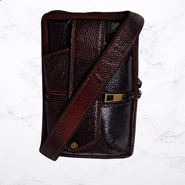 Genuine Leather Passport Sling Bag