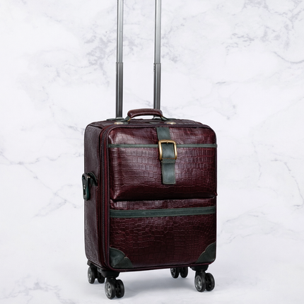 Buckled Leather Trolley Bag